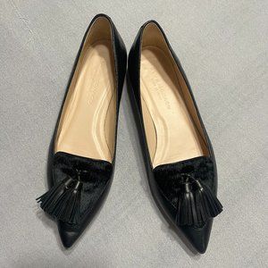 CLUB MONACO (Made in Italy) Leather, Calf Hair Cecie Loafers/Flats SIZE 39 1/2